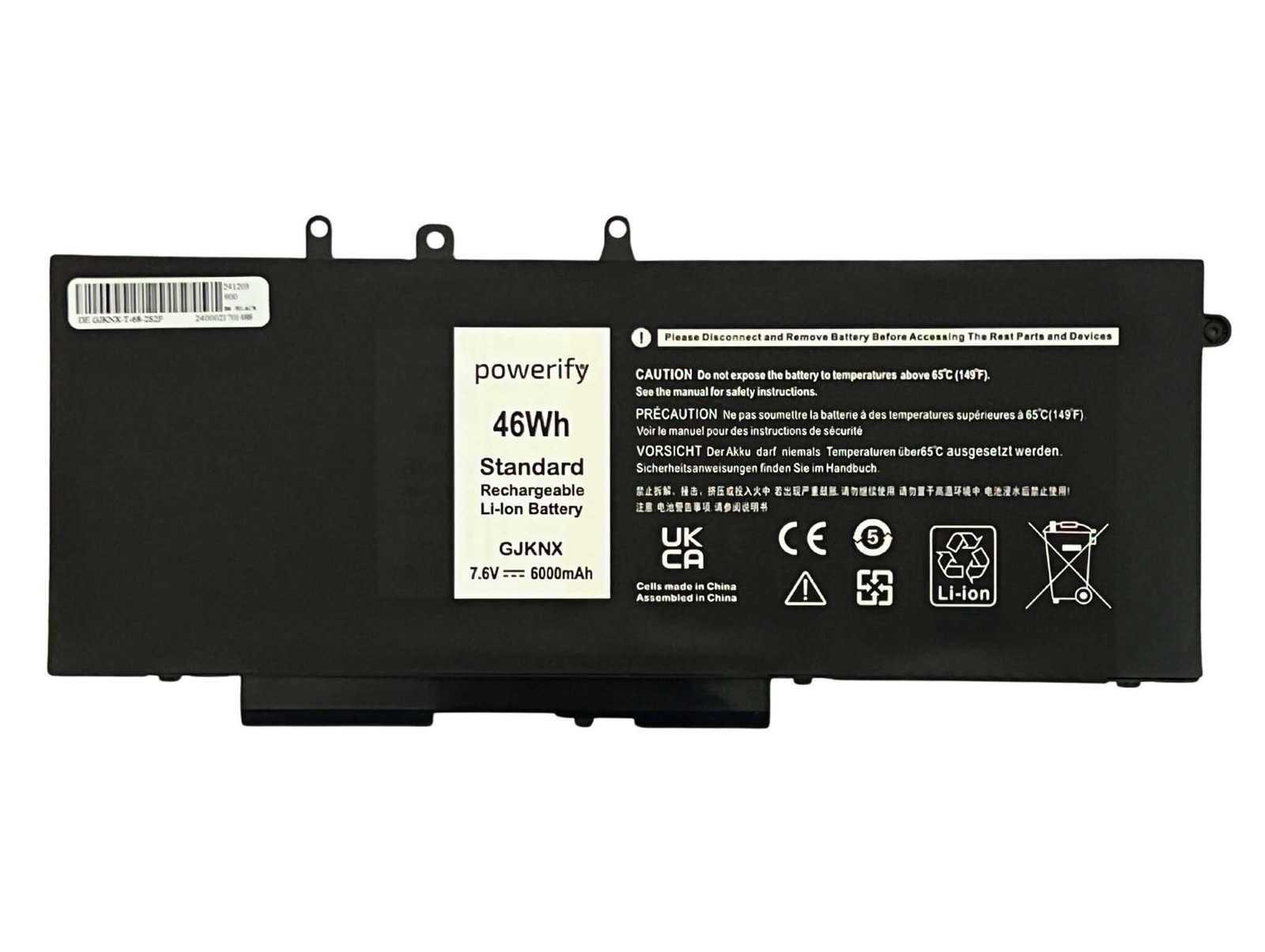 Dell 0GD1JP Replacement Battery 7.6V 46Wh - Next Day Delivery