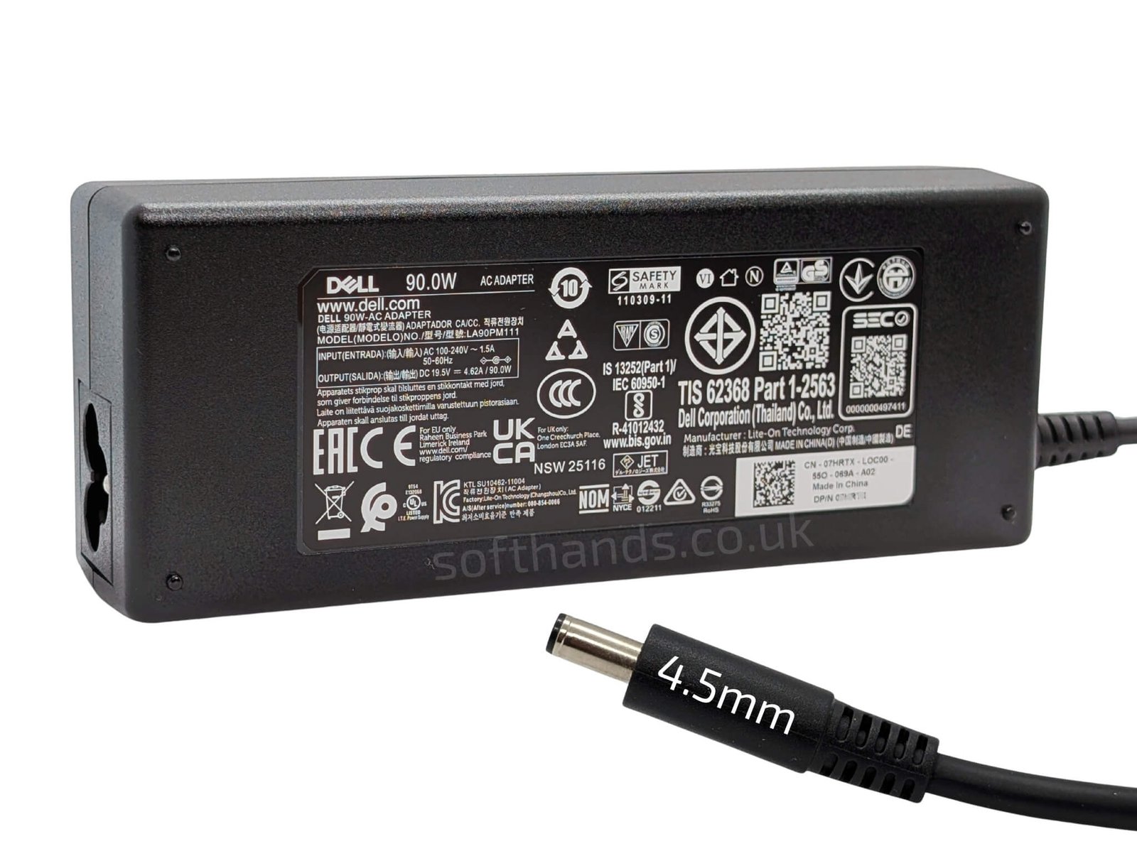 Dell 19.5V 4.62A 4.5MM Adapter RT74M - Next Day Delivery