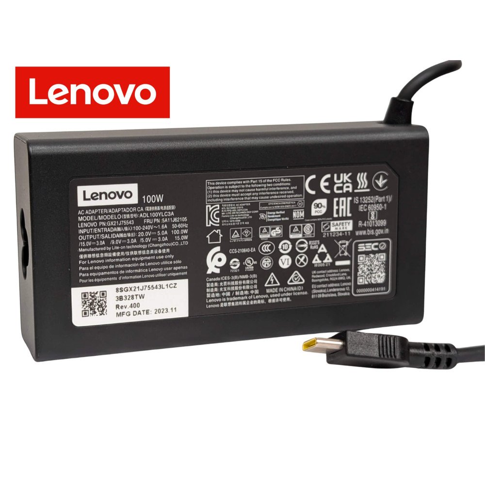 Original Lenovo 100W USB-C Adapter - Next Day Delivery