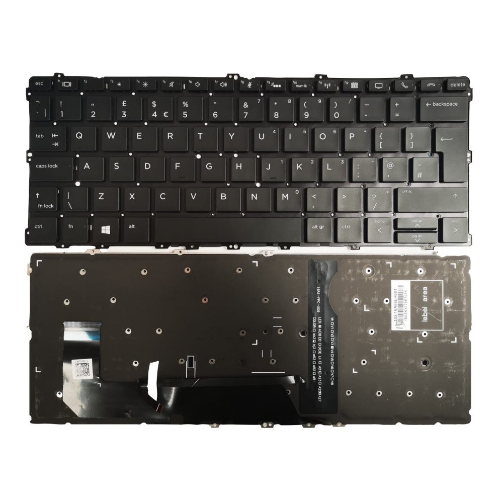 HP EliteBook 1030 G2 G3 UK Backlit Keyboard - Next Day Delivery