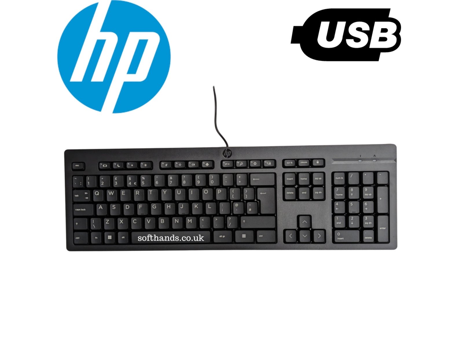 HP 125 USB Keyboard UK Layout - Next Day Delivery