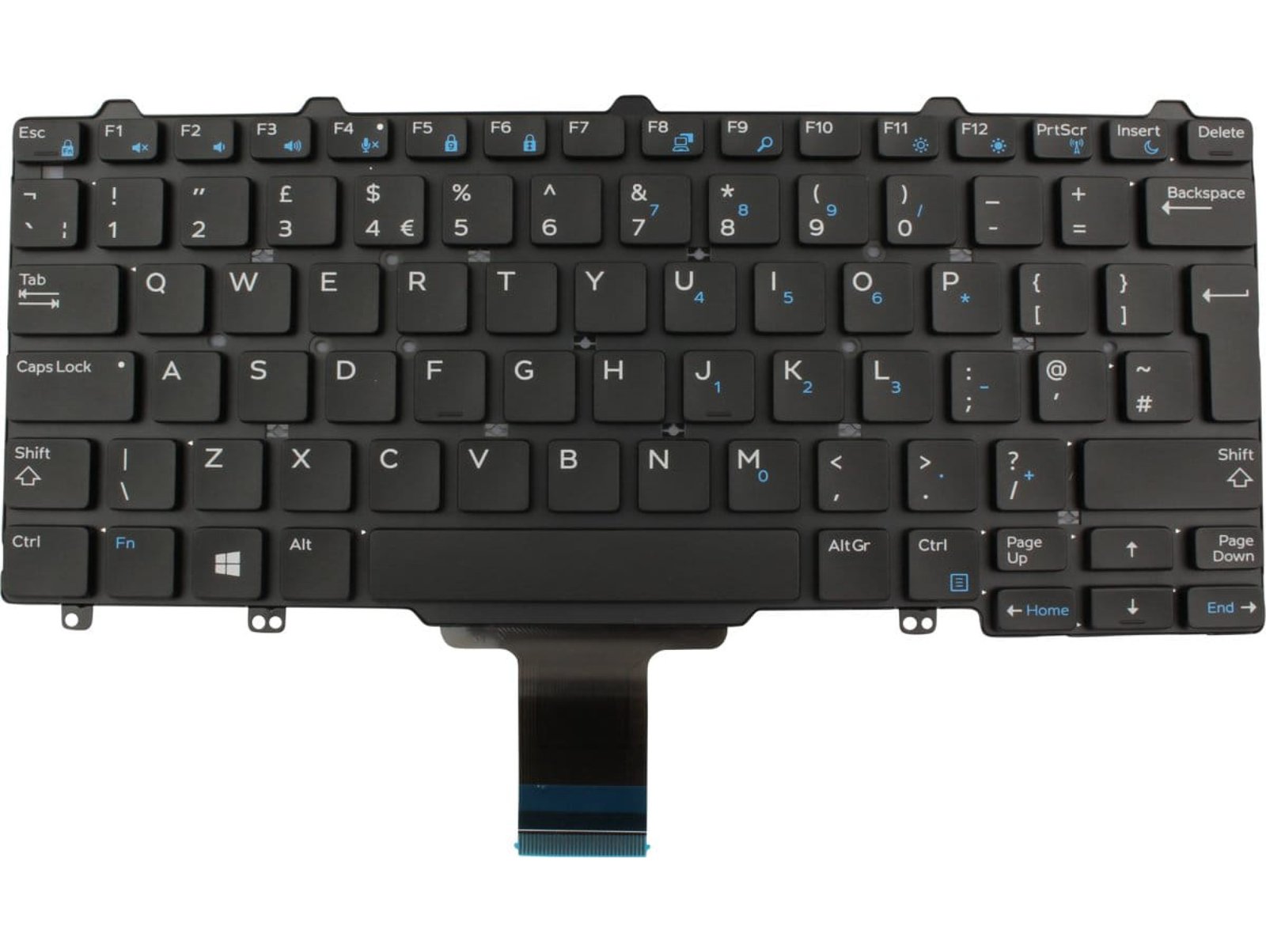 Dell Latitude E5250 E7250 UK Keyboard 04PTJF - Next Day Delivery