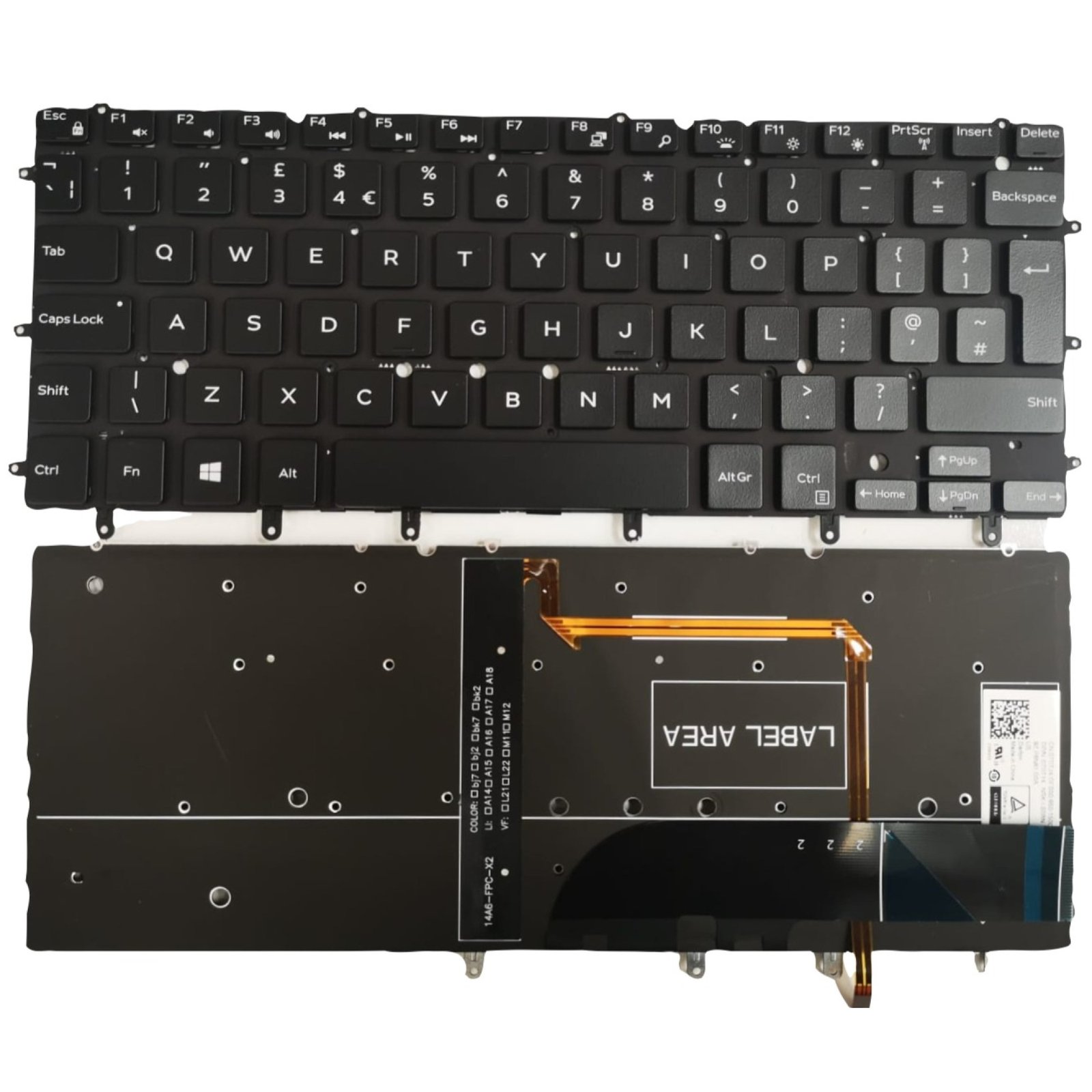 Dell XPS 13 9343 9350 9360 UK Keyboard - Next Day Delivery