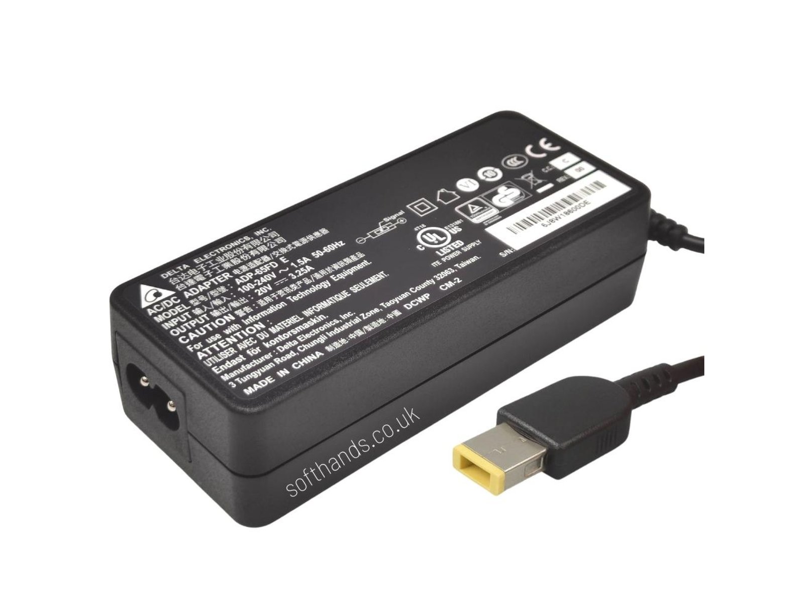 Lenovo 65W Slim Flat Tip Laptop Charger - Next Day Delivery