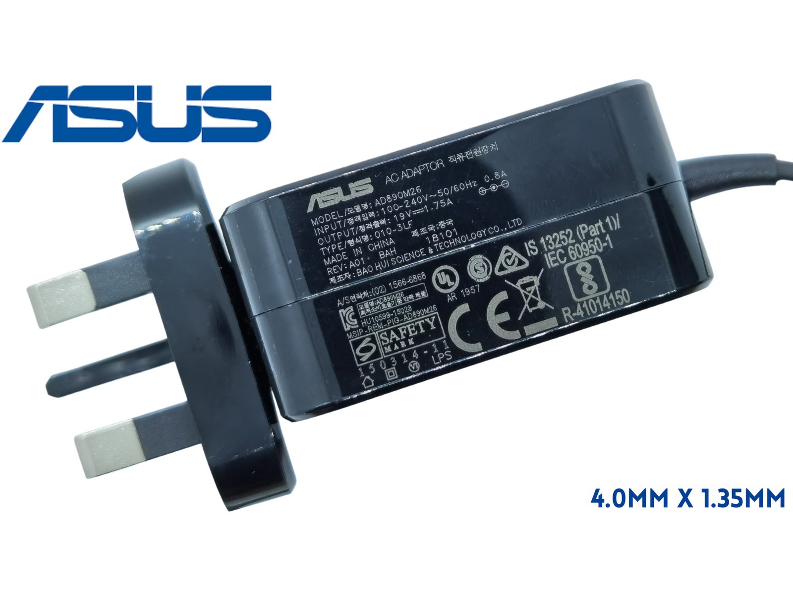 Asus 19V 1.75A Adapter 33W 4MM - Next Day Delivery Asus 19V 1.75A Adapter 33W 4MM - Next Day Delivery