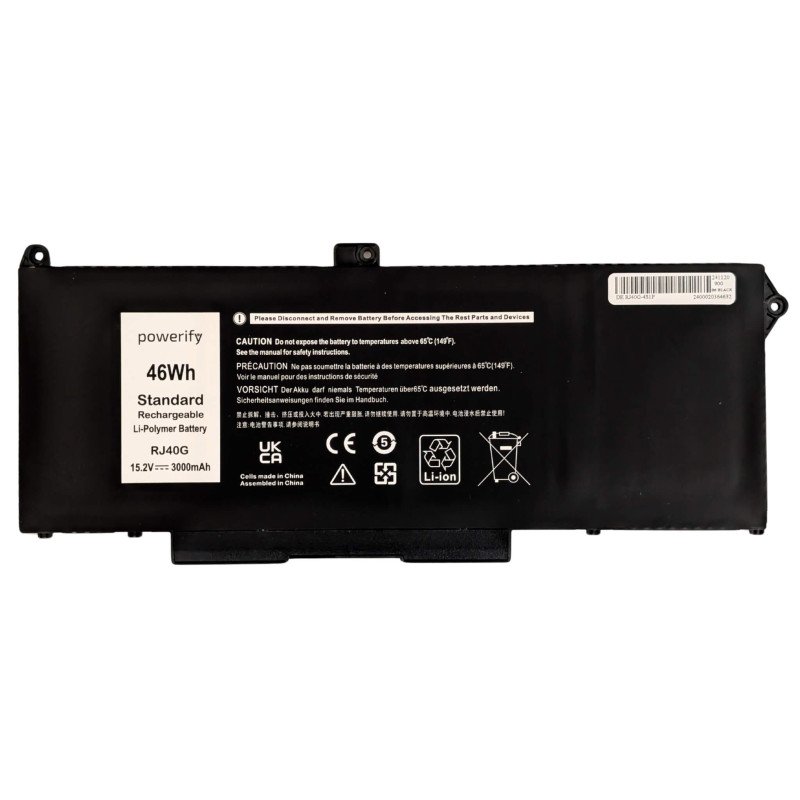 Dell Latitude 14 5420 Battery 46Wh RJ40G - Next Day Delivery Dell Latitude 14 5420 Battery 46Wh RJ40G - Next Day Delivery