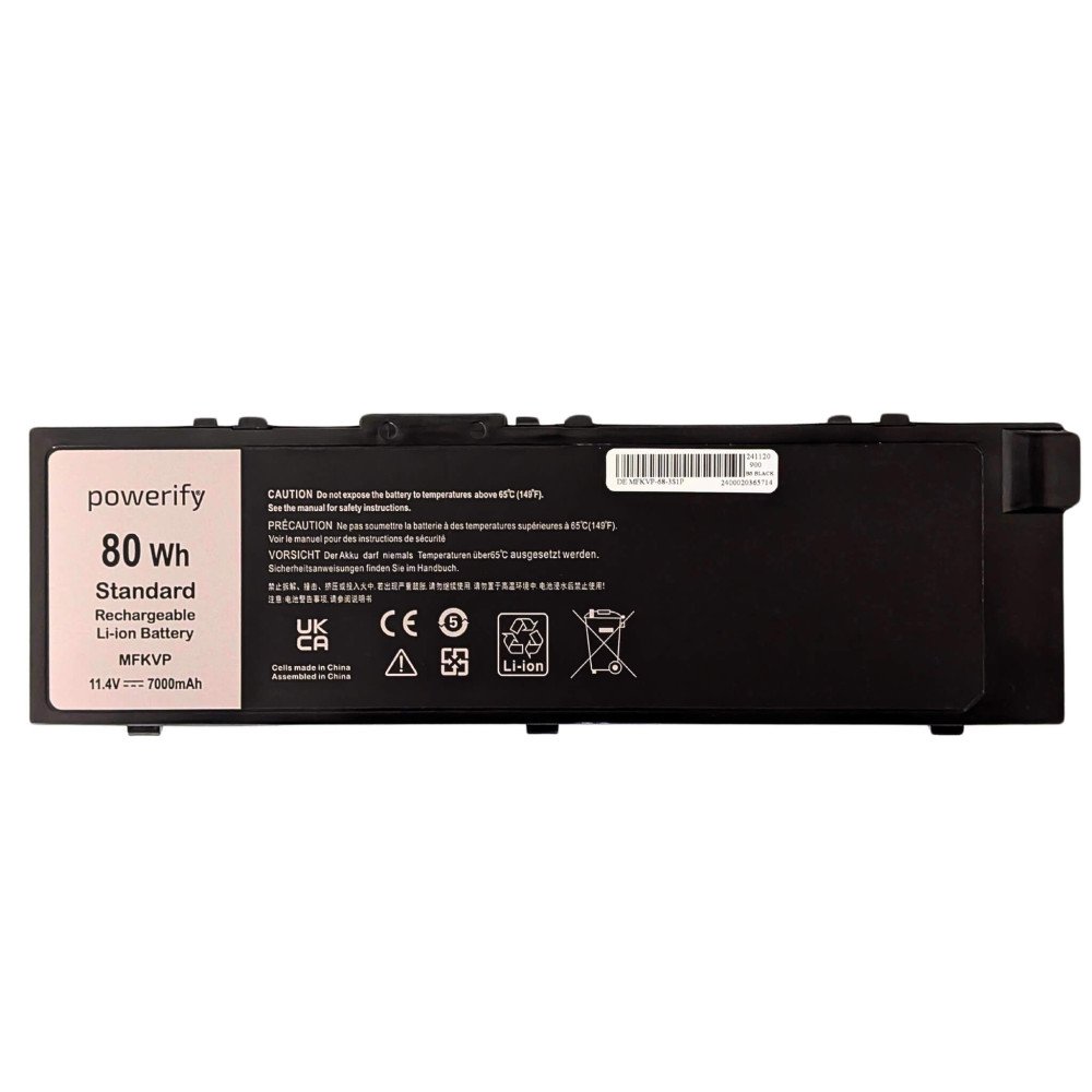 Dell 0FNY7 Precision 80Wh Replacement Battery - Next Day Delivery