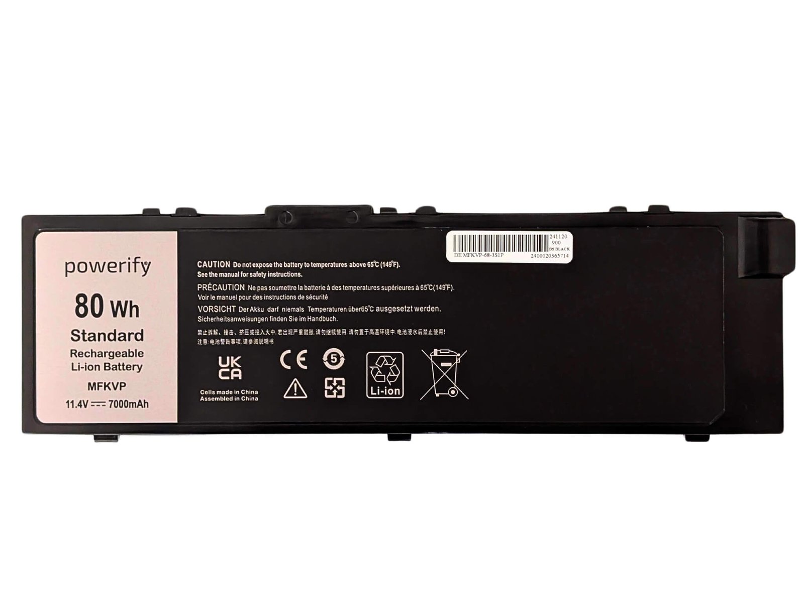 Replacement Dell Precision 7510 7520 Battery 80Wh - Next Day Delivery