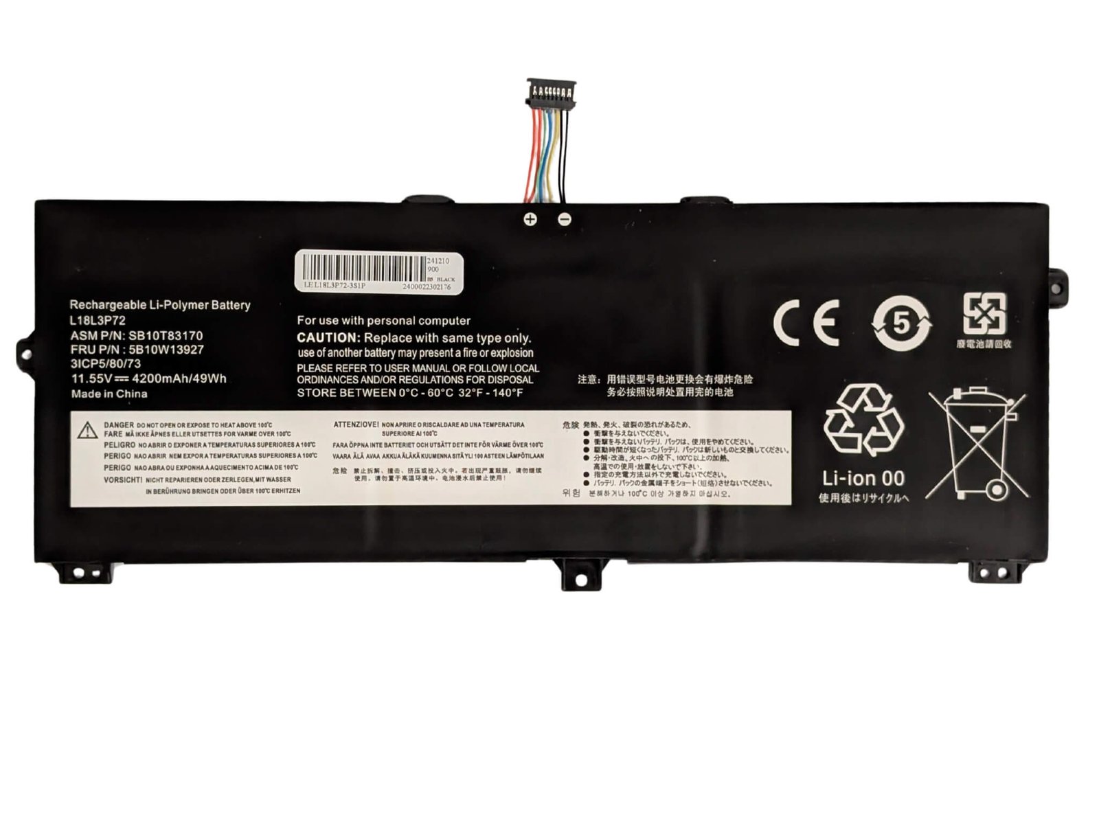 Replacement Battery for Lenovo ThinkPad X13 Yoga X390 49Wh - Next Day Delivery Replacement Battery for Lenovo ThinkPad X13 Yoga X390 49Wh - Next Day Delivery