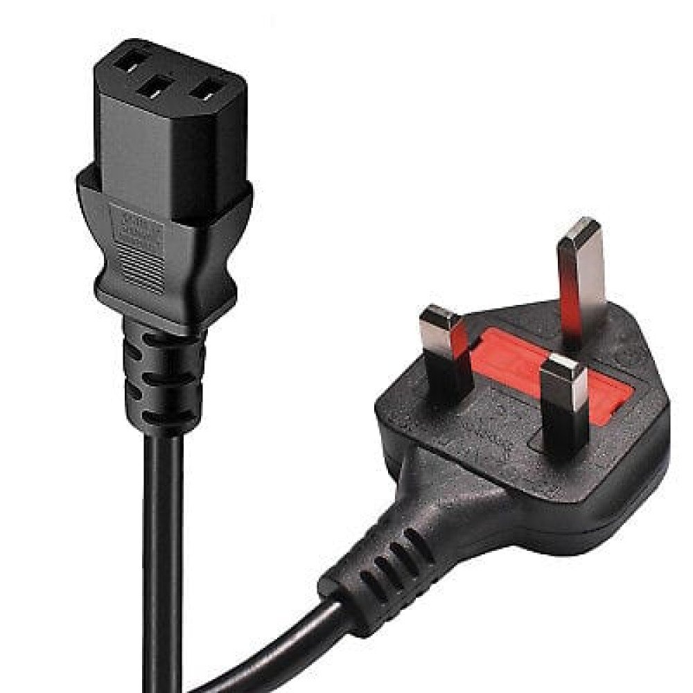 0.5m UK C13 Power Cable Kettle Lead - Next Day Delivery