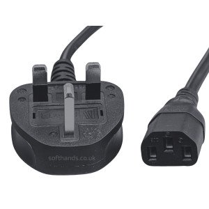 2M C13 UK Power Cable for Desktop and Monitor