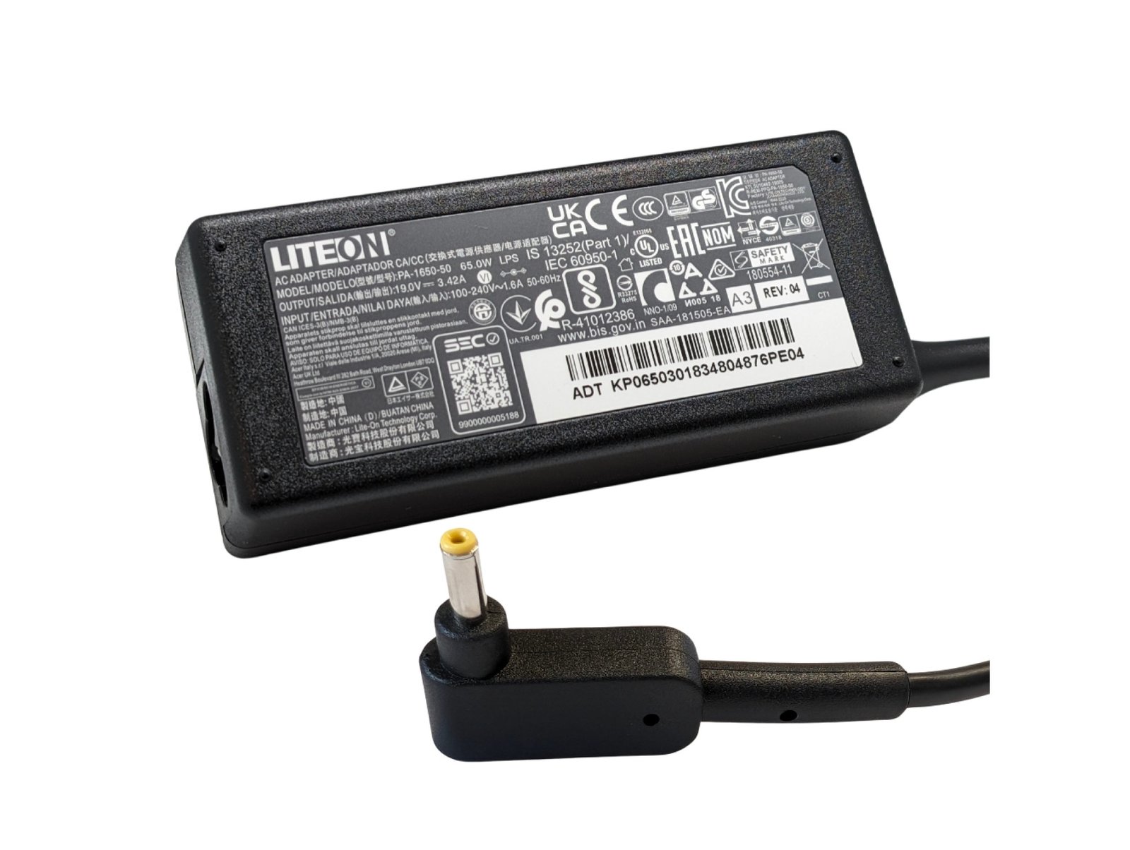 Acer 19V 3.42A 65W Laptop Charger 3MM - Next Day Delivery Acer 19V 3.42A 65W Laptop Charger 3MM - Next Day Delivery