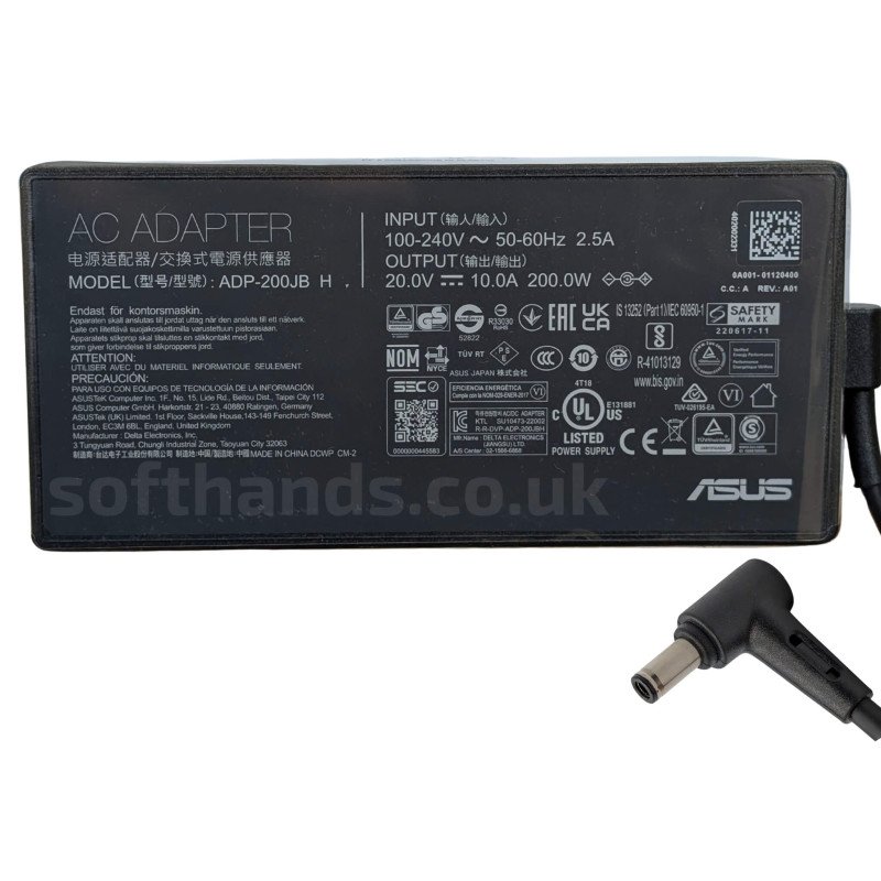 Asus 20V 10A 200W Power Adapter - Next Day Delivery Asus 20V 10A 200W Power Adapter - Next Day Delivery