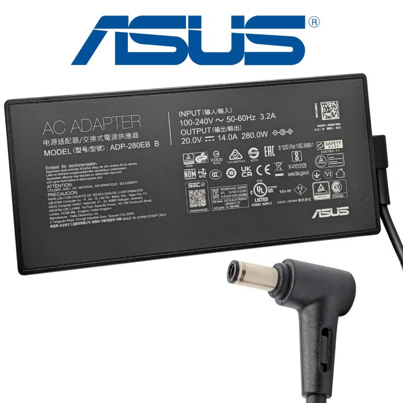 Asus 20V 14A 280W Power Adapter 6PHI - Next Day Delivery Asus 20V 14A 280W Power Adapter 6PHI - Next Day Delivery