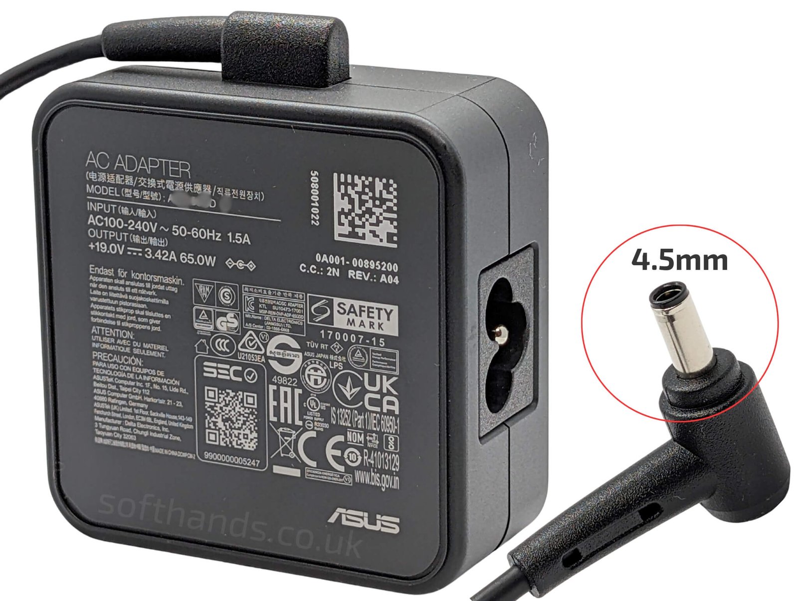 Asus EXA1203YH 65W Adapter 4.5MM - Next Day Delivery