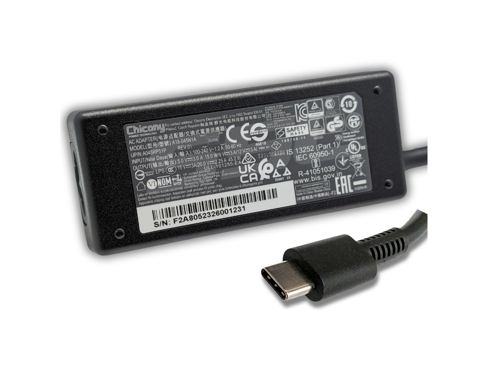 Dell 4RYWW 45W USB Type-C Adapter - Next Day Delivery Dell 4RYWW 45W USB Type-C Adapter - Next Day Delivery