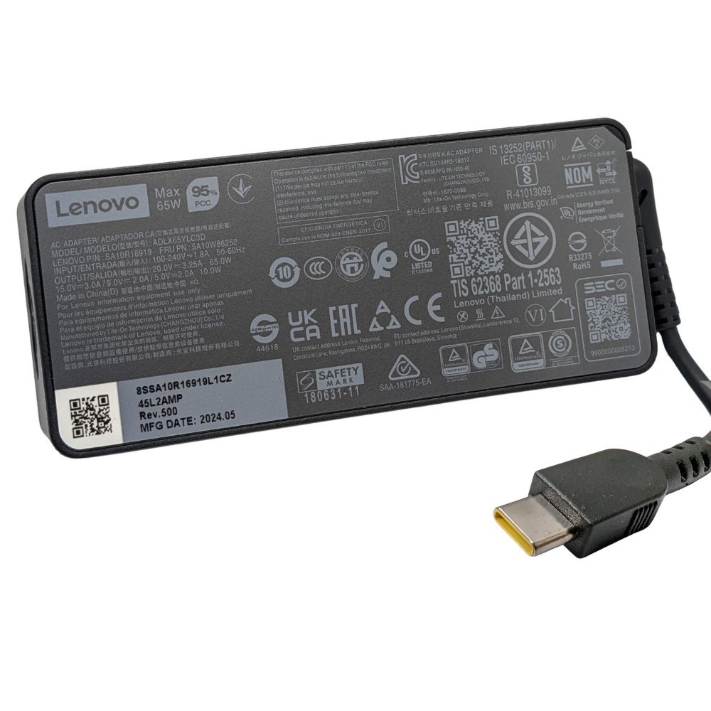 Chargeur Lenovo 65W USB Type-C (4X20M26272)