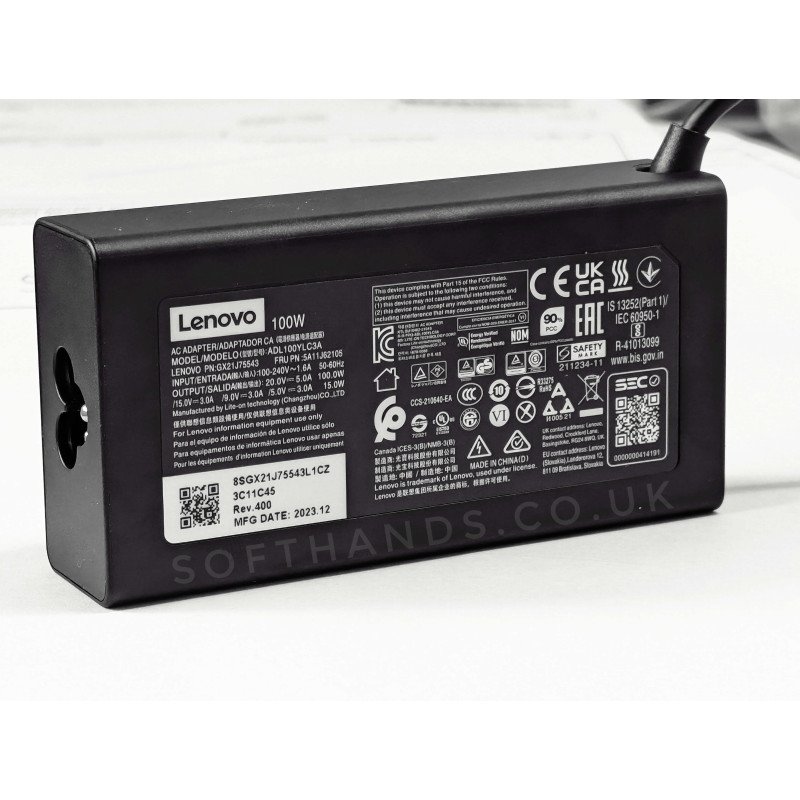 Lenovo 5A11J62090 100W USB-C Adapter - Next Day Delivery Lenovo 5A11J62090 100W USB-C Adapter - Next Day Delivery
