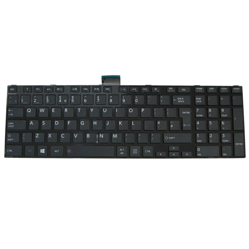 Toshiba Satellite C850 C855 Black UK Keyboard - Next Day Delivery