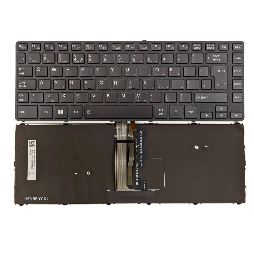 Toshiba Satellite Pro R40-C Keyboard UK Backlit - Next Day Delivery