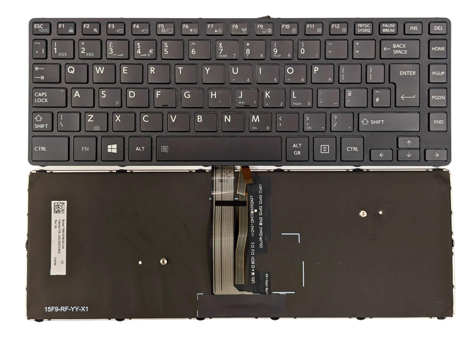 Toshiba Satellite Pro R40-C Keyboard UK Backlit - Next Day Delivery