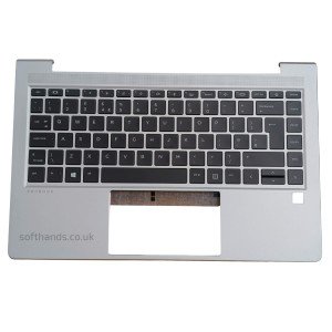 HP Probook 640 G8 645 G8 Palmrest UK Keyboard M21669-031