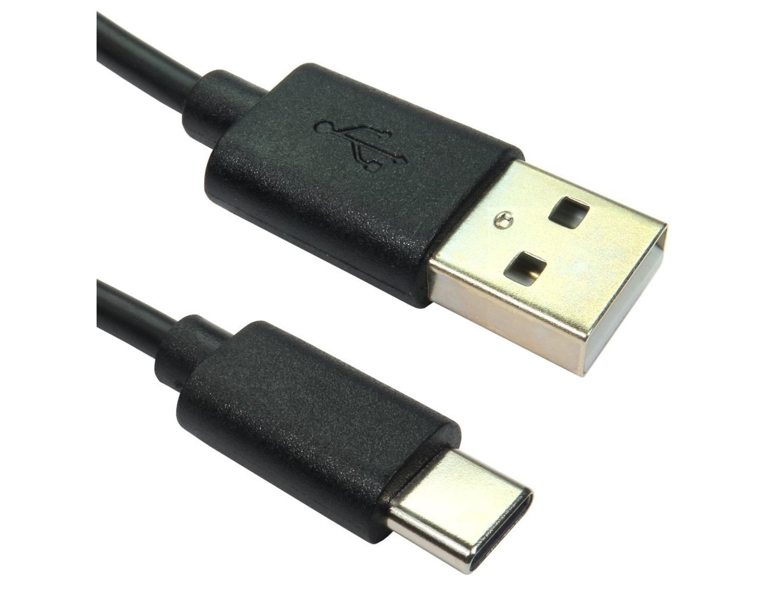 1000 x USB A to USB C Cable 1M Black - Next Day Delivery