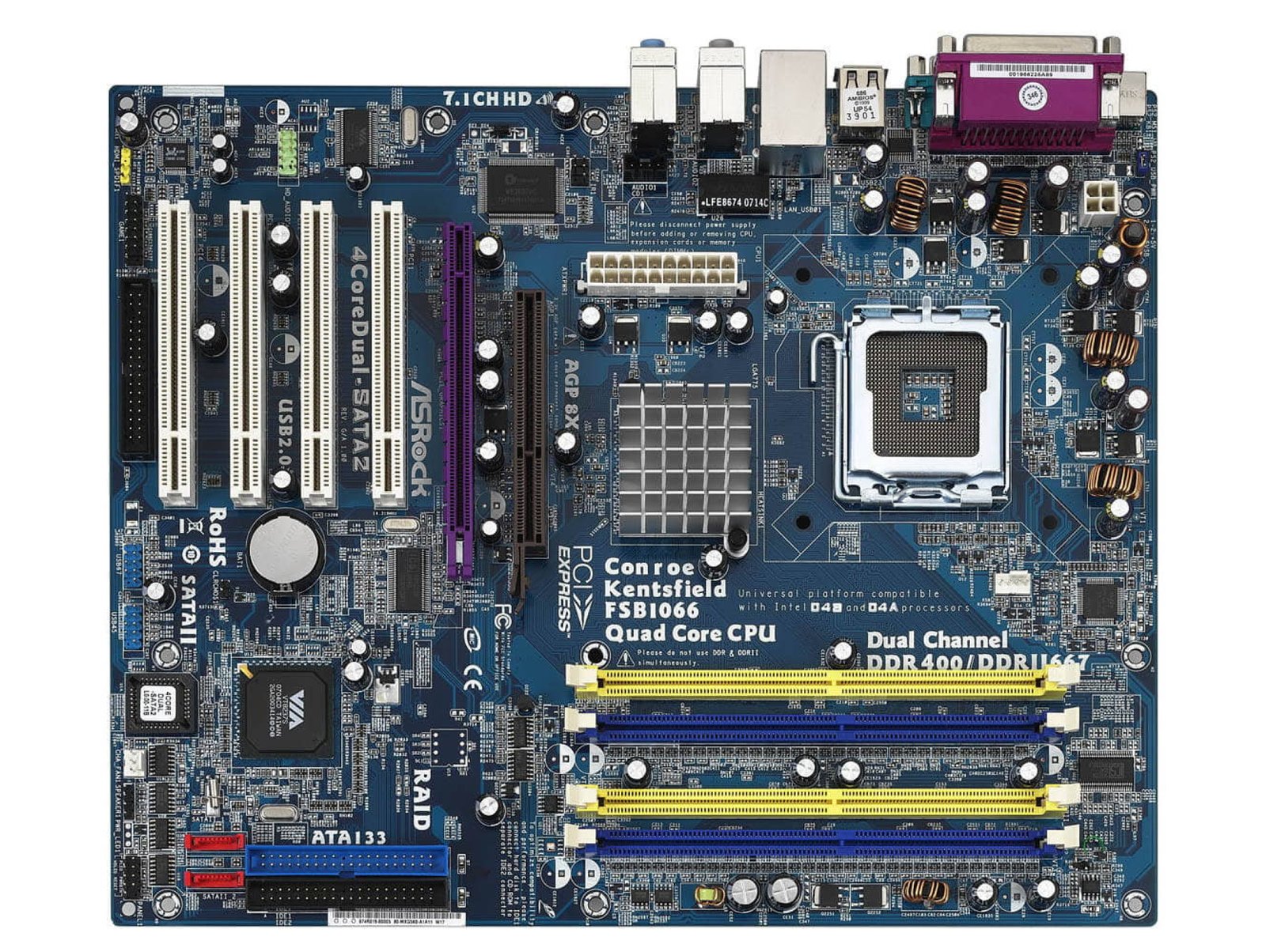 Asrock 4CoreDual-SATA2 Socket LGA 775 Motherboard - Next Day Delivery Asrock 4CoreDual-SATA2 Socket LGA 775 Motherboard - Next Day Delivery