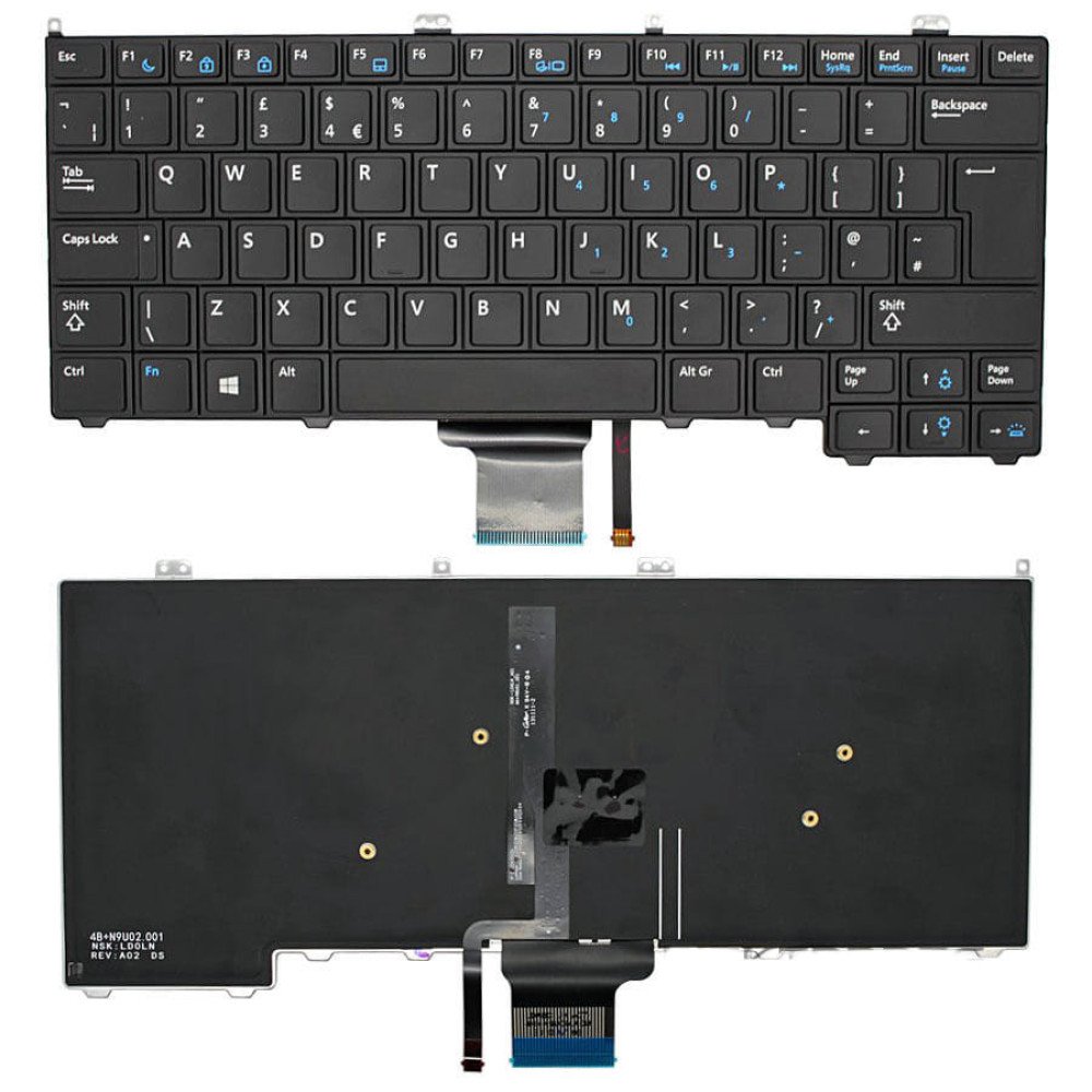 Dell Latitude E7240 E7440 UK Backlit Keyboard - 4380Y