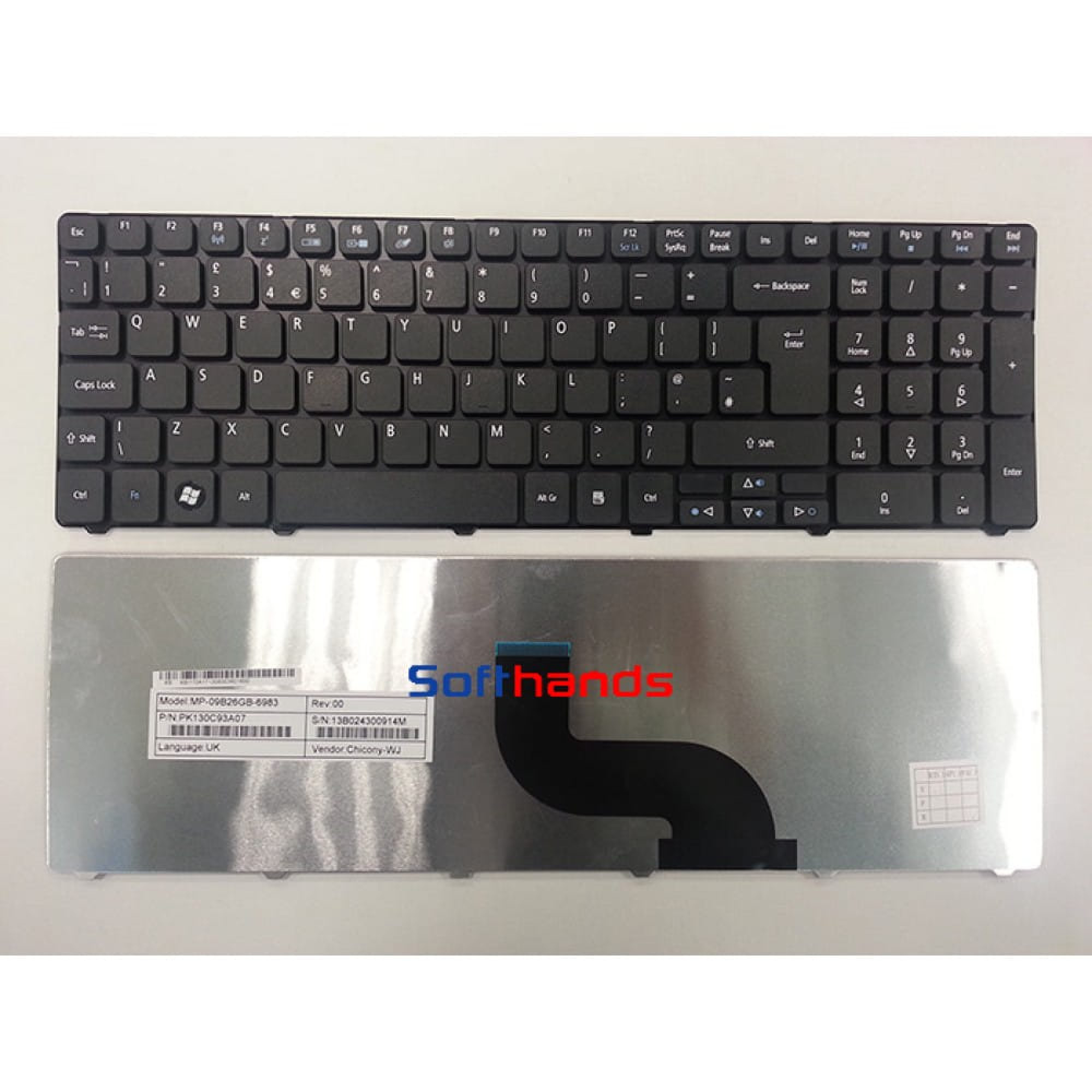 Acer Aspire Timeline 5750 5750G 7750 7750G UK Keyboard | Next Day Delivery