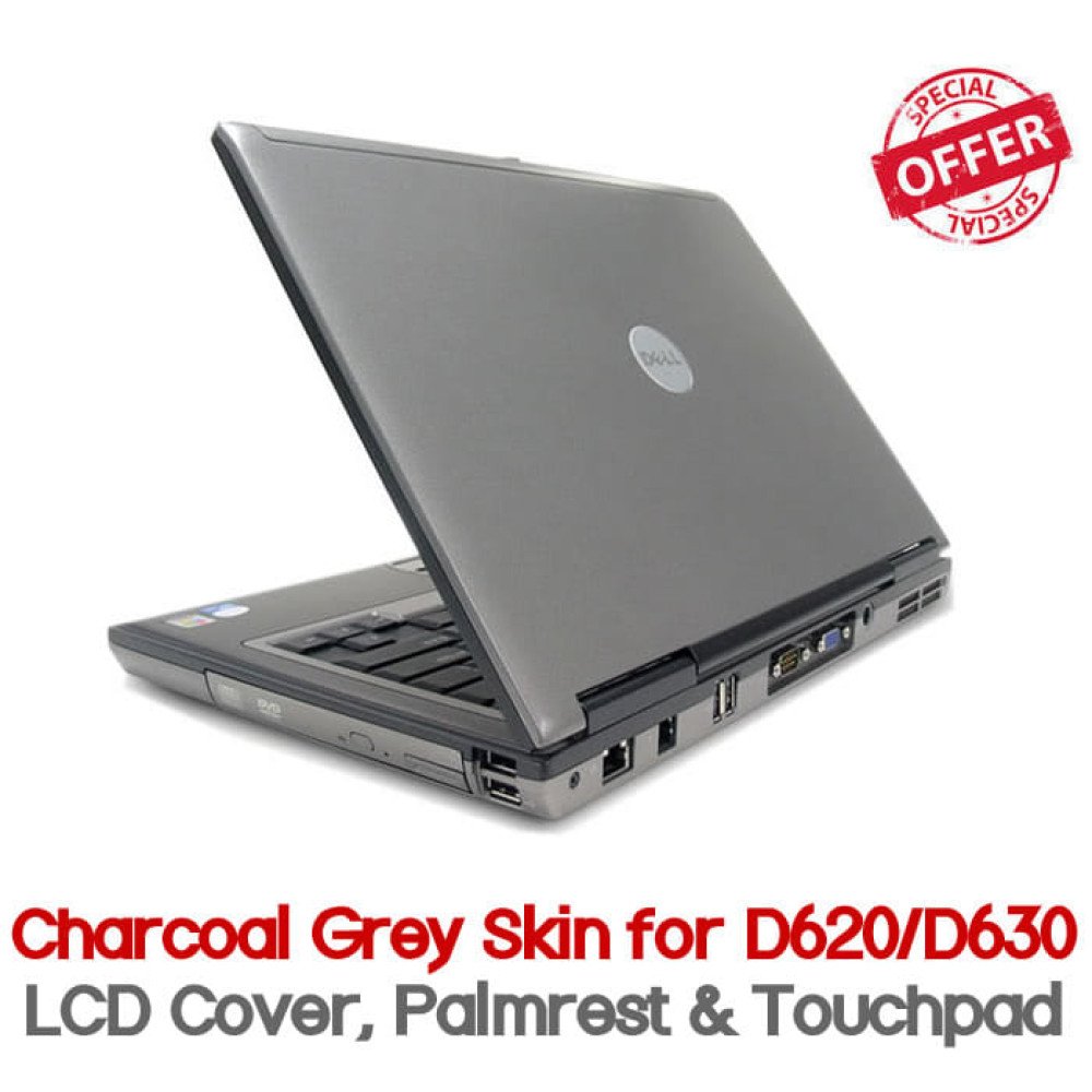 Dell Latitude D620 D630 Charcoal Grey Vinyl Skin - Next Day Delivery