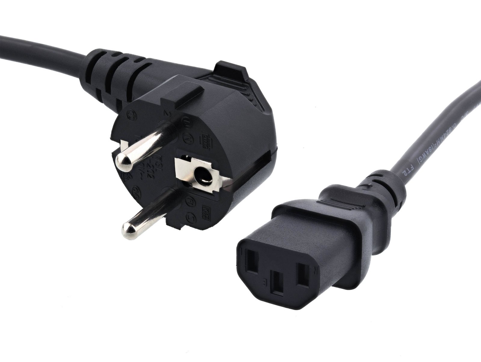 Euro Plug to C13 Kettle PC Power Cord - Next Day Delivery Euro Plug to C13 Kettle PC Power Cord - Next Day Delivery