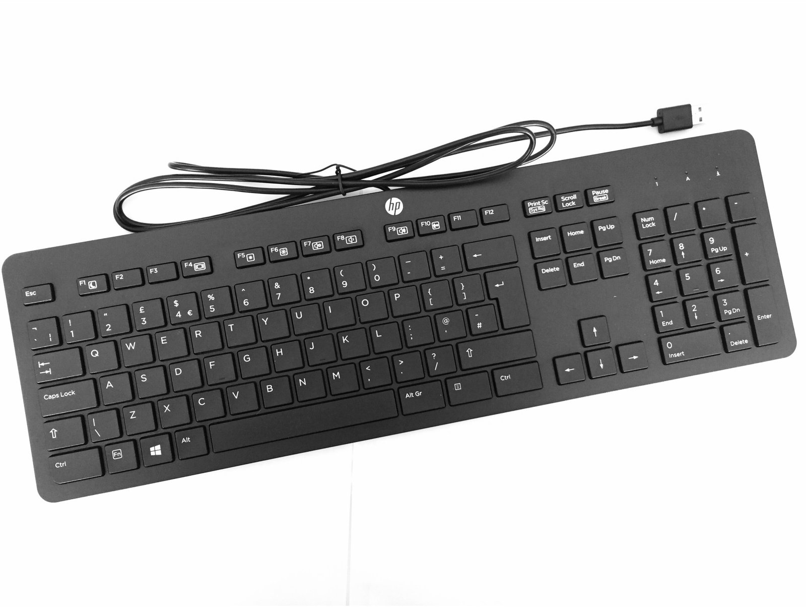 HP USB Slim Business Keyboard Wired UK - Next Day Delivery