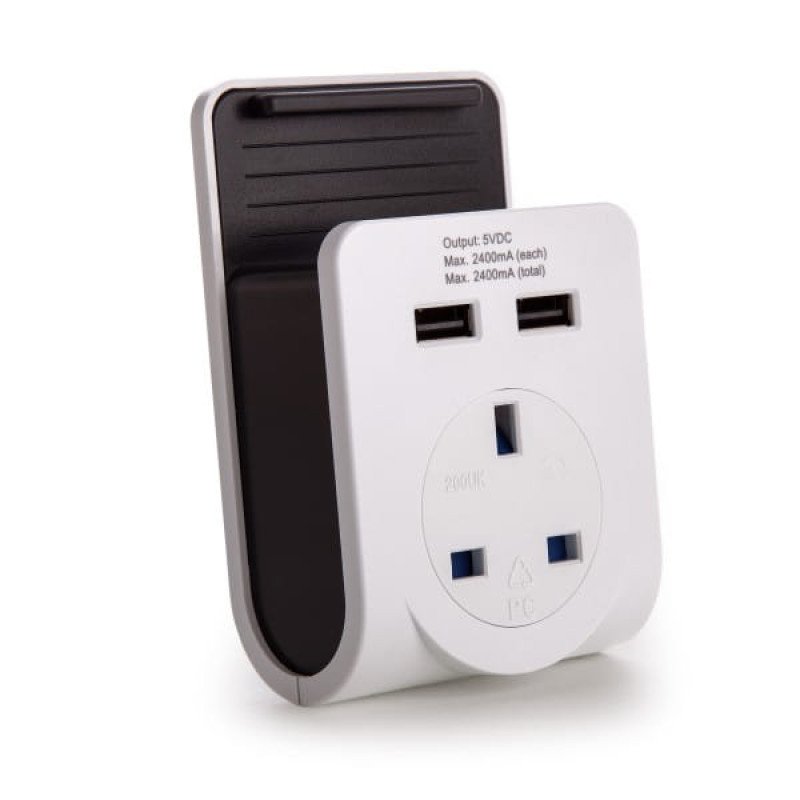 Power Adaptor 2 x USB Charger Outlet UK Spec - Next Day Delivery