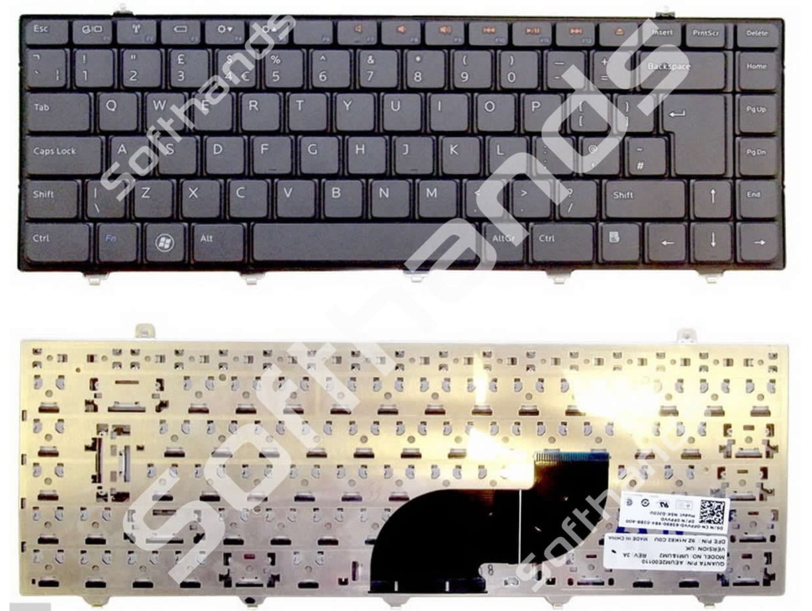 Dell Inspiron 1470 1570 STUDIO 14 14Z 1450 1475 UK Keyboard - Next Day Delivery