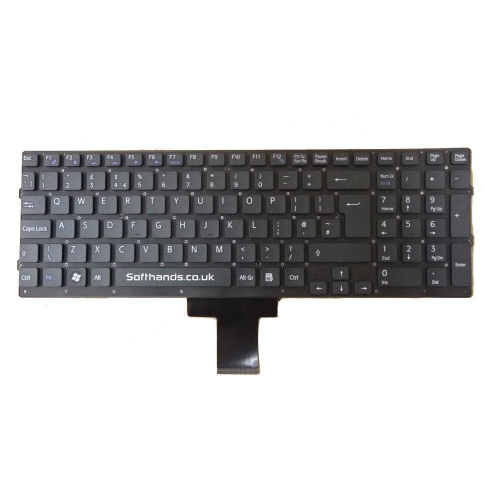 Sony Vaio VPC-EB Series Black UK Keyboard W/O Frame - Next Day Delivery