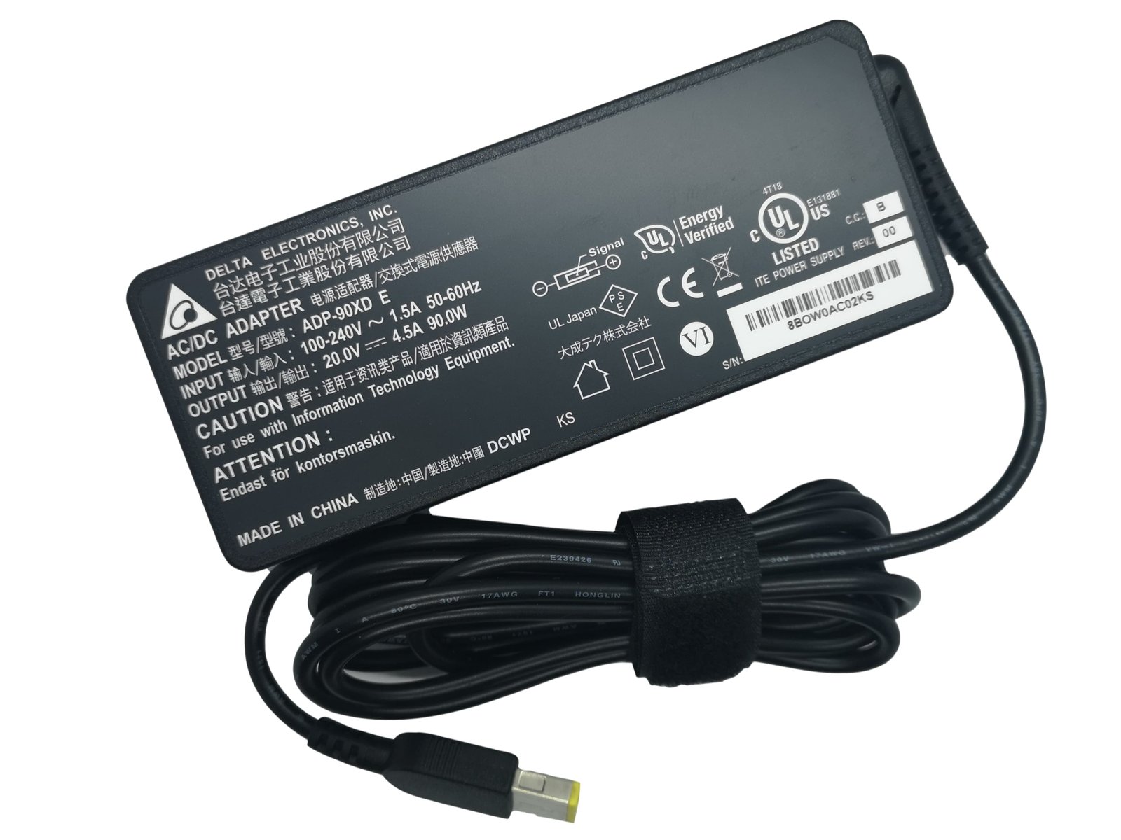 Lenovo 20V 4.5A 90W Slim Tip Laptop Charger - Next Day Delivery