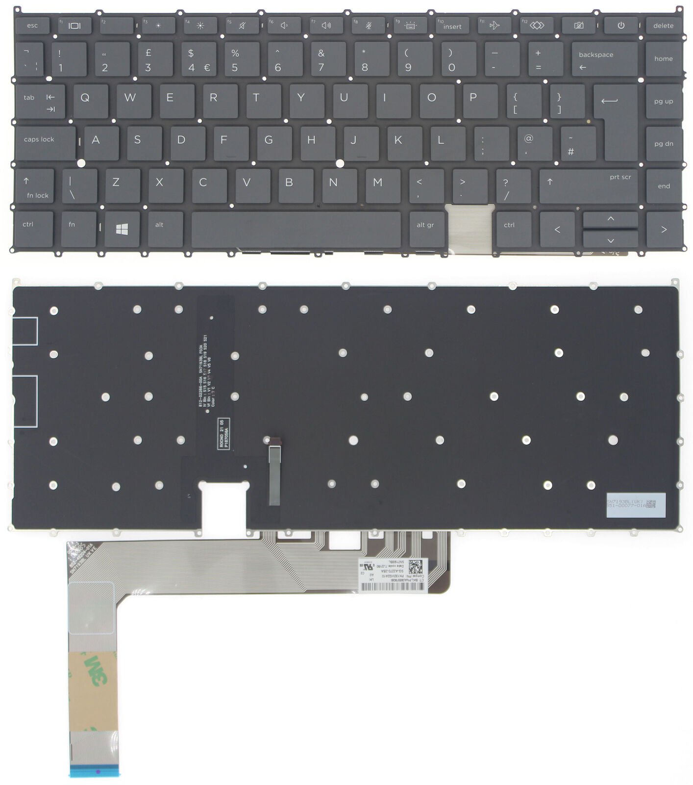 HP EliteBook 1040 G7 G8 UK Backlit Keyboard - Next Day Delivery