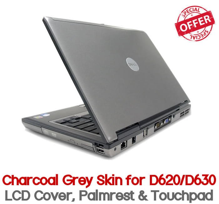 Dell Latitude D620 D630 Charcoal Grey Vinyl Skin - Next Day Delivery