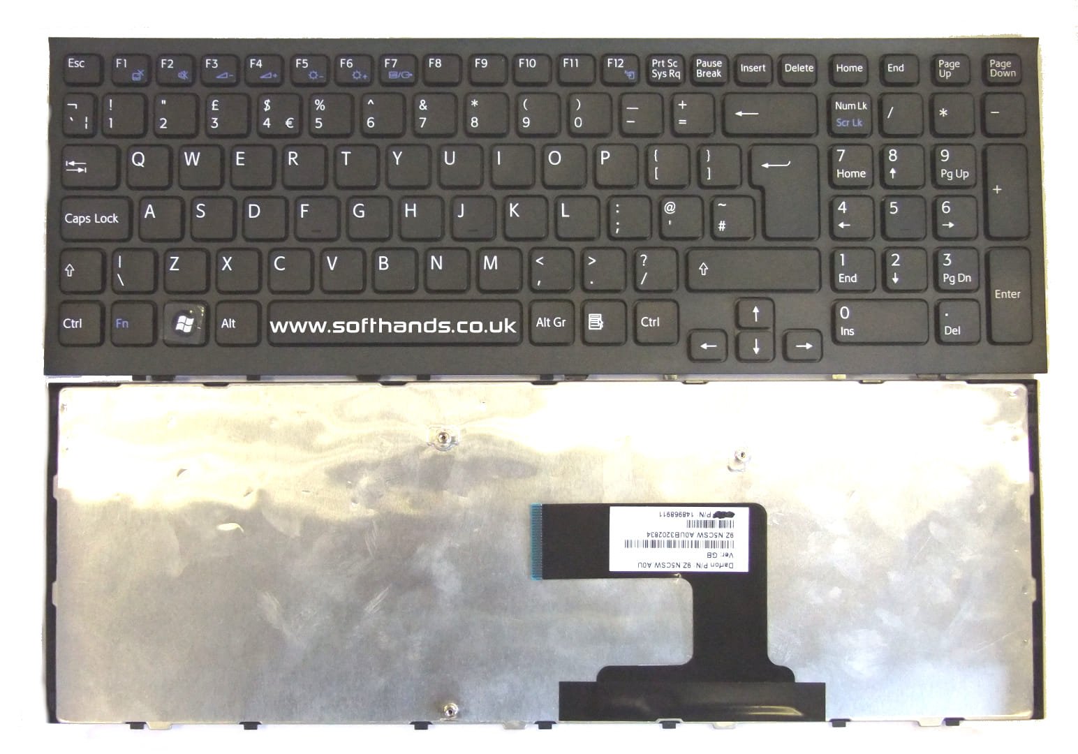 Sony Vaio 148968911 EL Series UK Keyboard with Frame - Next Day Delivery