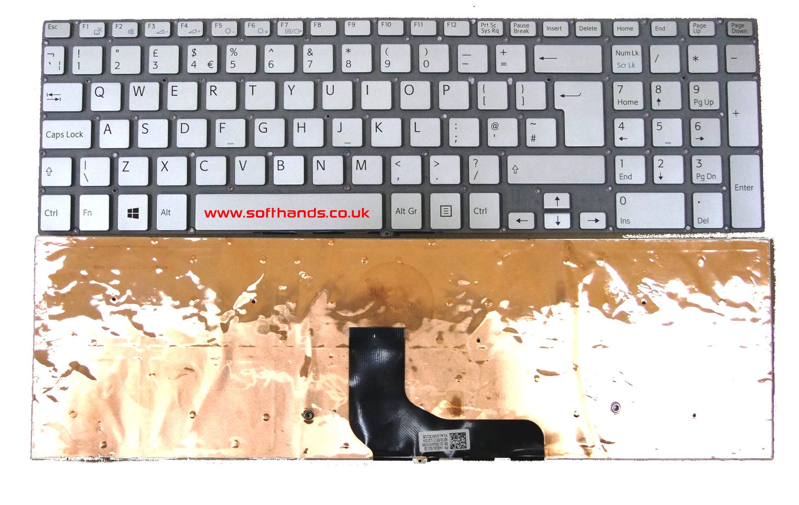 Sony Vaio SVF15A Silver UK W/O Frame V141306CK1UK 149241921GB Keyboard - Next Day Delivery